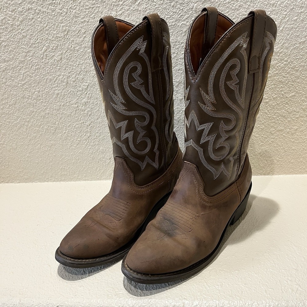Cody James Men's Brown Boots Size 8D CJ4242 Leather Pull On Cowboy Rodeo Western